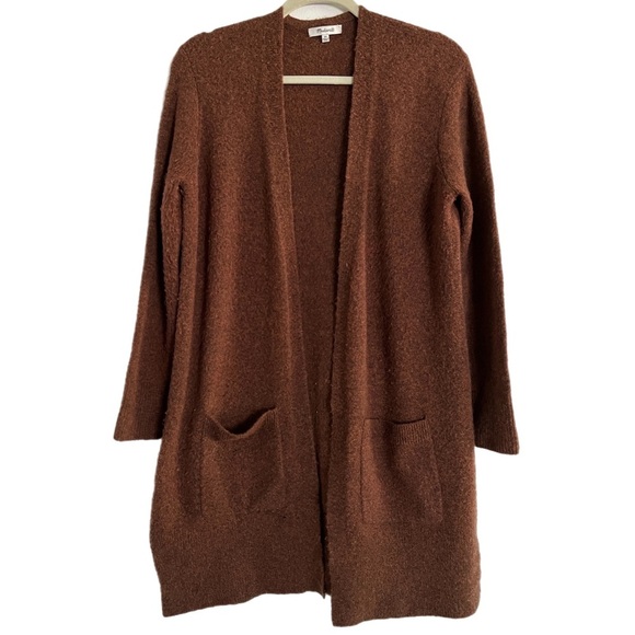 Madewell Kent Cardigan Wool Alpaca Sweater in Coziest Yarn Brown Size XS - Picture 3 of 6